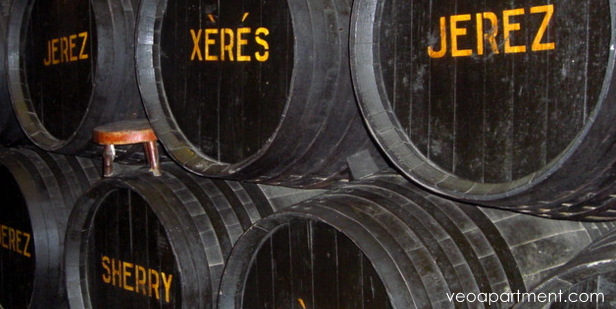 Different layers of barrels are used for blending older and younger wines