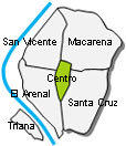 Stadtplan Zentrum Sevilla