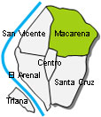 Mapa barrio de la Macarena Sevilla
