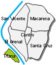 Mapa barrio Triana Sevilla