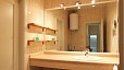 Seville Apartment - Large bathroom with washbasin.