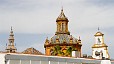 Seville Apartment - Close-up of the roof-terrace view over the churches of Seville and La Giralda.