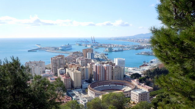 malaga view from gibralfaro