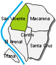 Map San Vicente Seville