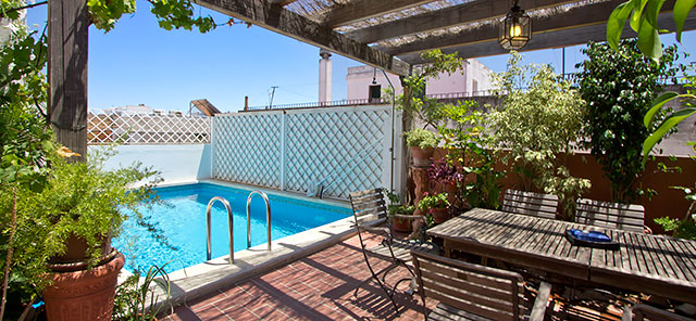 Sevilla Apartment Miguel Terrasse | Duplex mit 4 Schlafzimmern und privatem Pool 0268