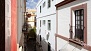 Seville Apartment - View from the bedroom. The apartment building is located on a quiet pedestrian street.
