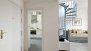 Seville Apartment - View towards the kitchen. On the left is the apartment entrance door.