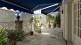 Seville Apartment - Terrace with 2 canopies to give shade to the living room and kitchen.