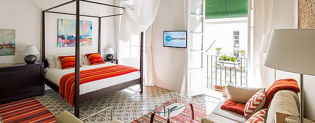 Sevilla Apartment Rodrigo Triana 2 | 1 Schlafzimmer, gemeinschaftliche Dachterrasse 0798